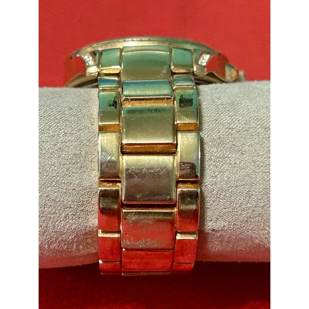 Gossip Day Date Crystal Accent Rose Gold Tone Watch New Battery